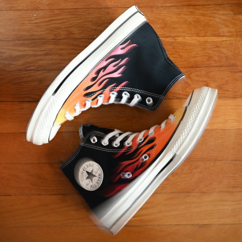 Converse Chuck 70 Flames Archive Print Sneakers
